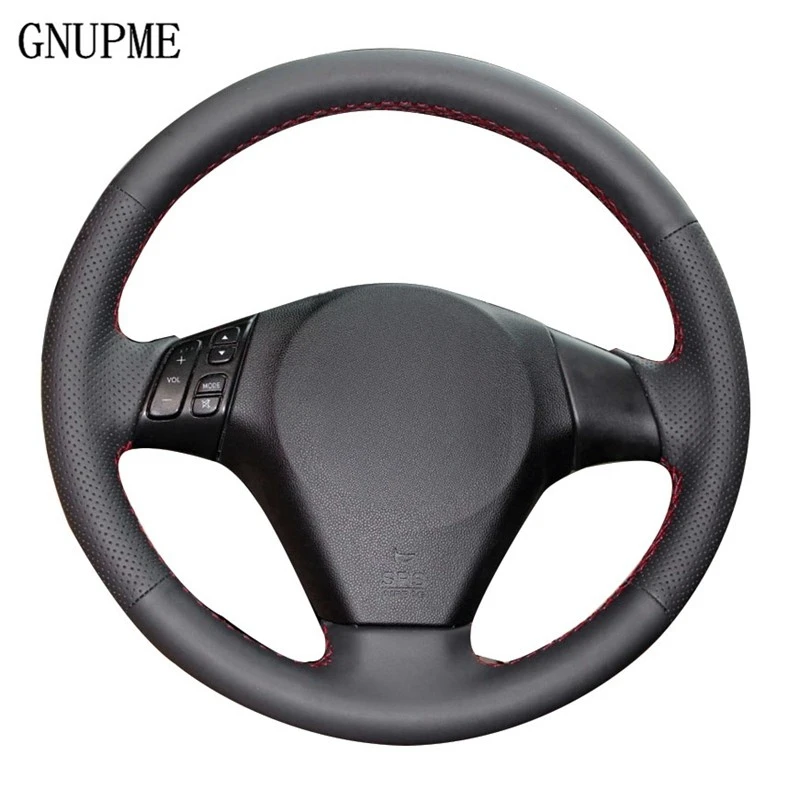 DIY Artificial Leather Steering Cover Black Car Steering Wheel Cover For Old Mazda 3 Mazda 5 Mazda 6 Pentium B70