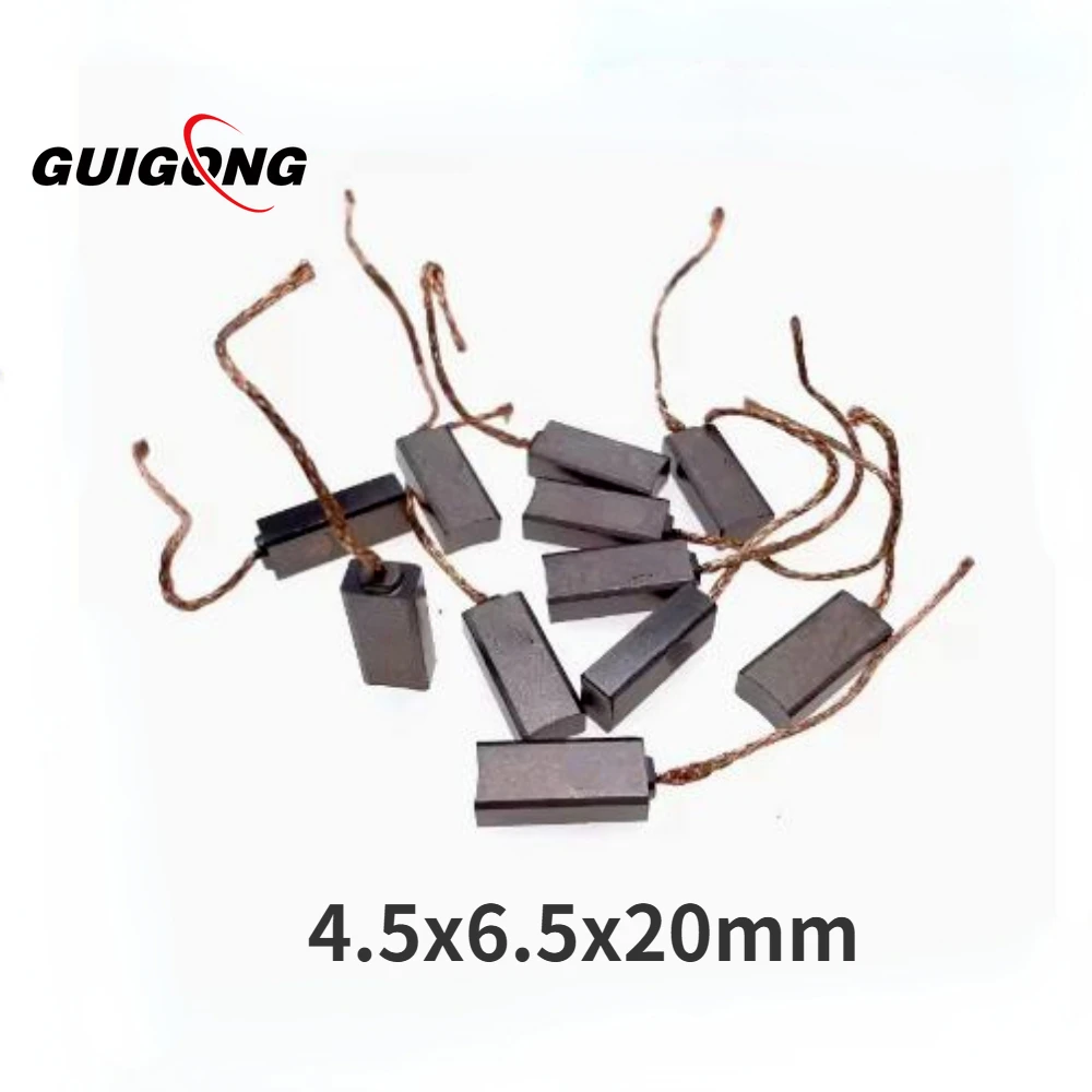 

GUIGONG 100 PCS 4.5x6.5x20mm Generator Carbon Brush High Copper For Valeo Hella