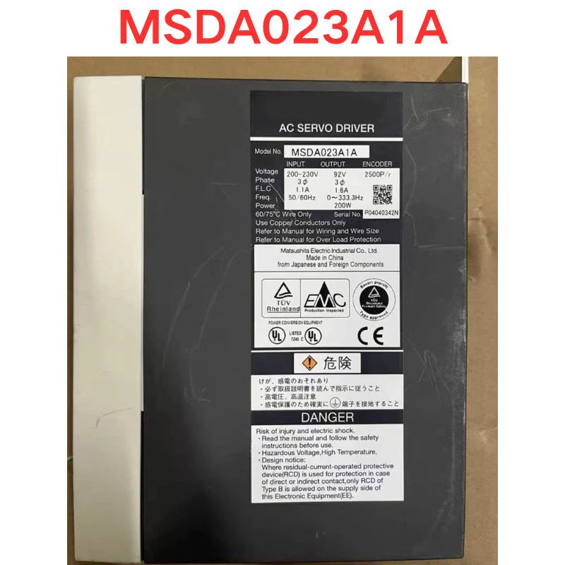 Used MSDA023A1A Servo driver Function check OK