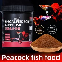 yeeb Guppy Food - Ultra-Floating Micro Pellets for Livebearers, High Protein (50%), 0.5mm Tiny Granules, Digestion-Safe Formula