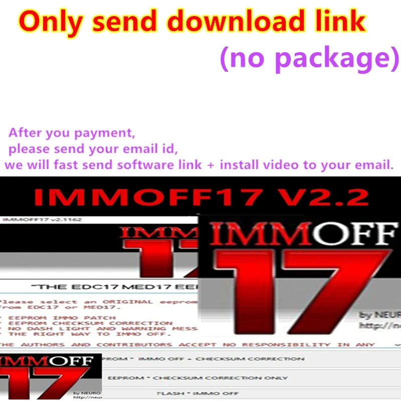 IMMO OFF Newest IMMOFF17 Software EDC17 with keygen+DASH MILLEAGE CORRECTION + AIRBAG CRASH CLEAR + IMMO OFF + DASH + IMMO SOFT