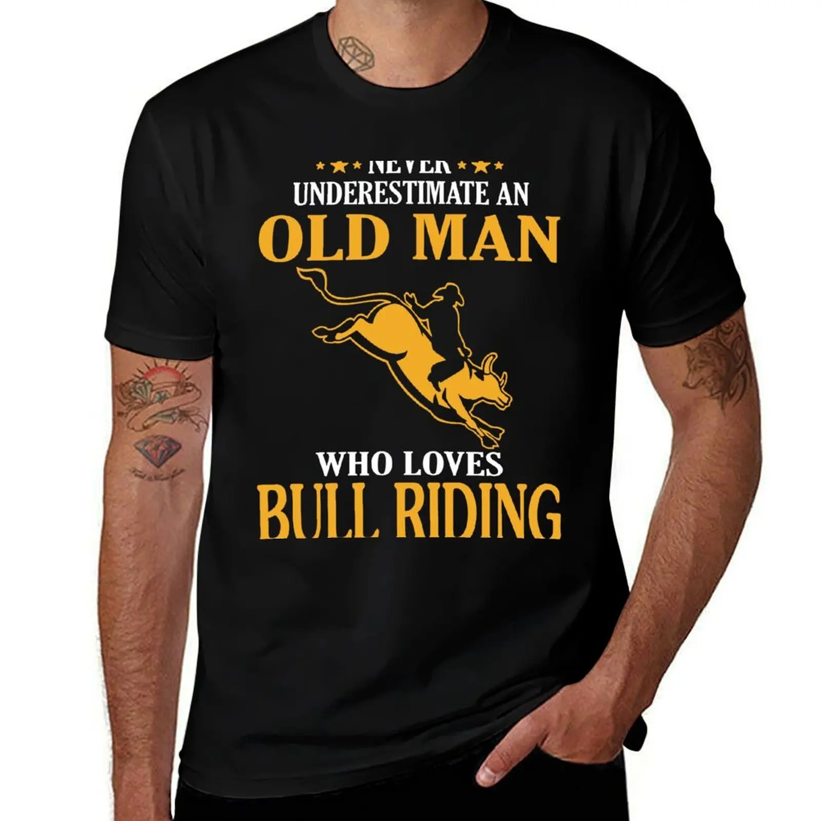 

Bull Riding T-Shirt customs design your own korean fashion vintage graphic tee shirt mens t shirts top quality
