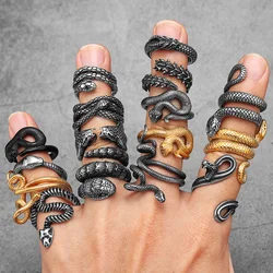 Animal Snake Cobra Series Stainless Steel Men Rings Punk Trendy for Women Fashion Jewelry Halloween Creativity Gift Wholesale