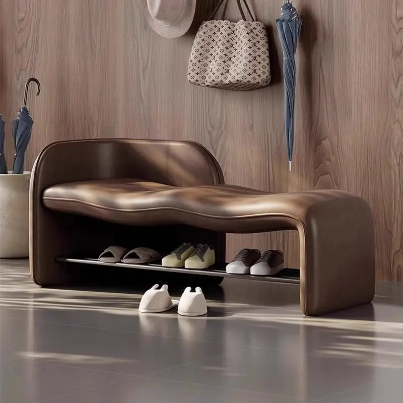 

Элитный дизайнерский шкаф для обуви в скандинавском стиле с сиденьем-скамейкой, итальянский минималистичный шкаф для демонстрации обуви, мебель для обувщиков (Zapatero)