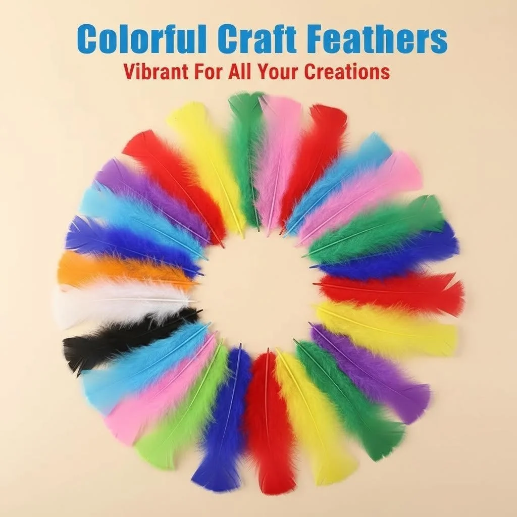 

50/100/200Pcs Natural Marabou Feathers Multicolor 10-15CM Fluffy Turkey Feather for Party Costume Jewelry Making Decoration