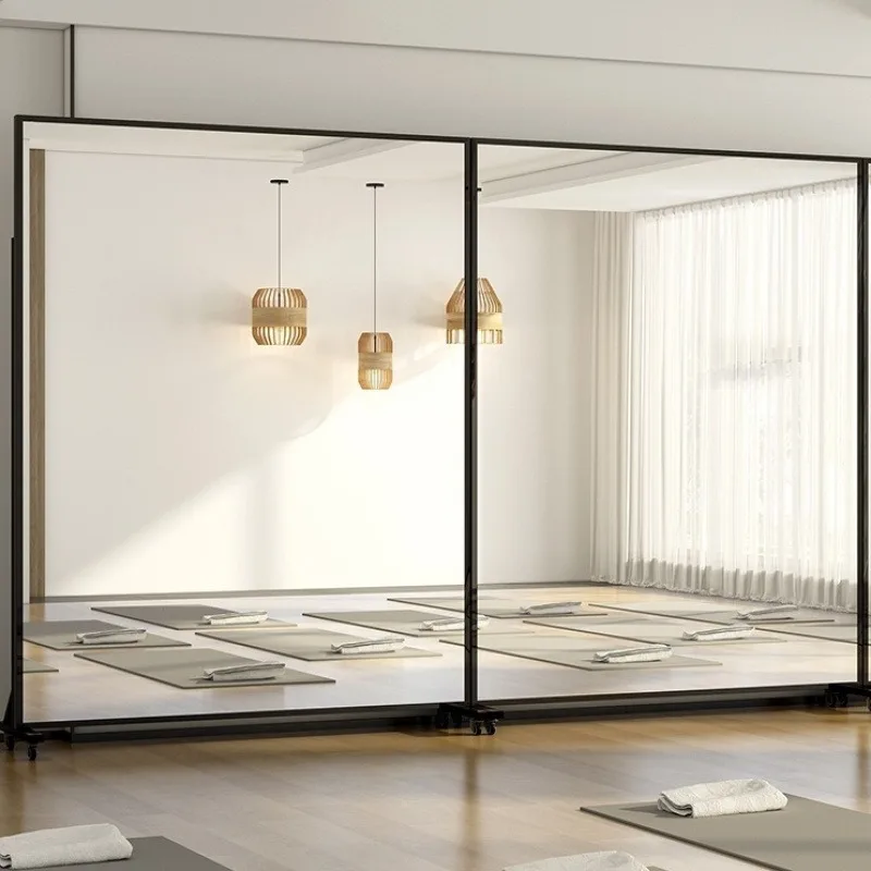 

Dance mirror movable yoga with wheels home