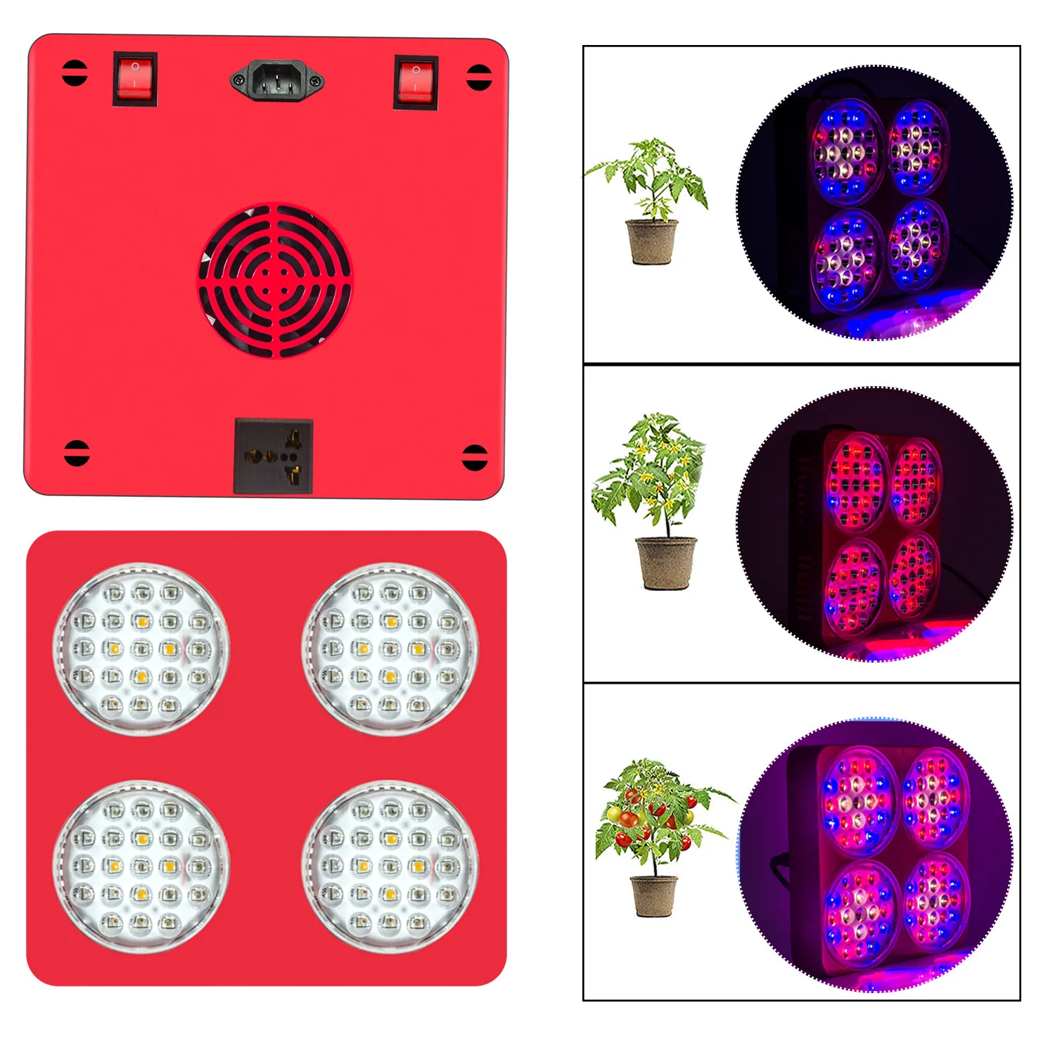 Luz LED Apolo 4 de espectro completo para cultivo de plantas de interior, sistema hidropónico de alta eficiencia, 10 bandas con exclusivo LED de 5W,