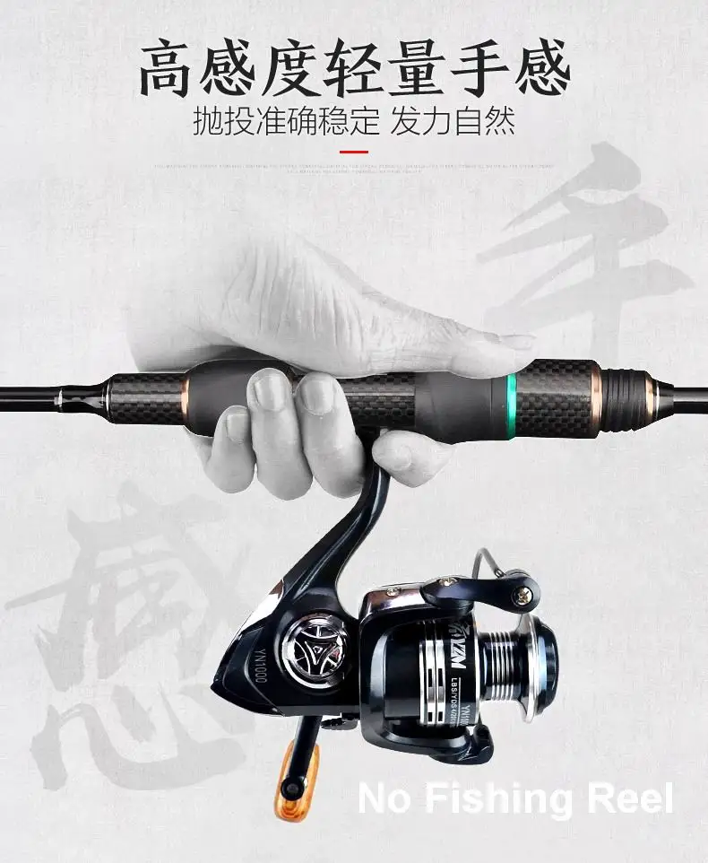 ZZ279 1,5m 1,68m 1,8m 2,1m Spinnrute (gerader Griff) oder Casting-Rute (Gun-Handle) UL Angelrute mit solider Spitze 1,0mm Köder 0,5g - 8g, 2 Spitzen – Detail 6