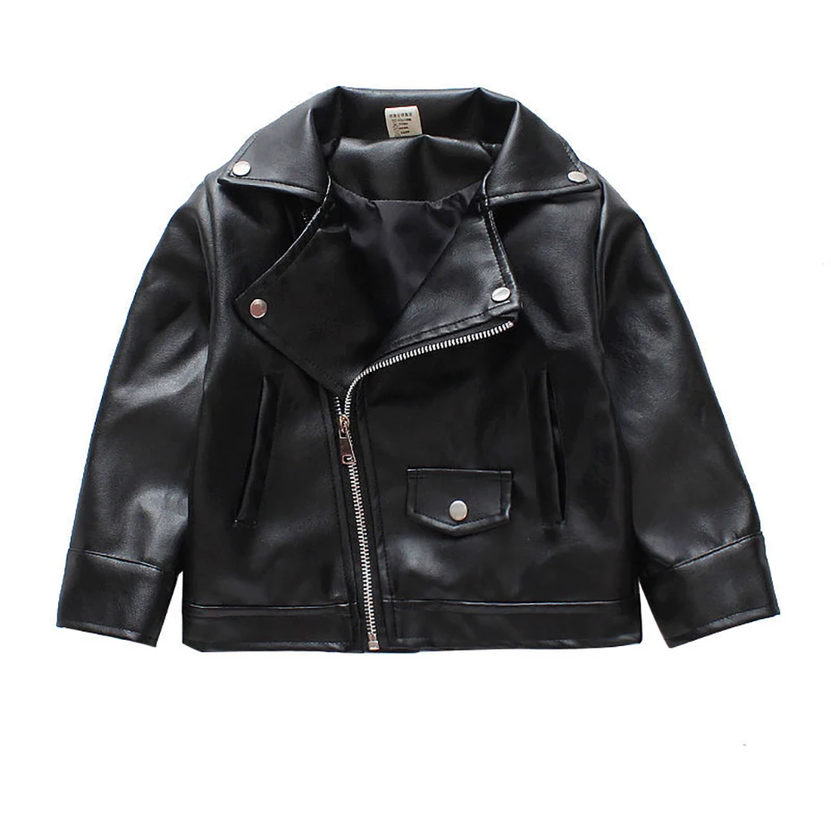 Boy Leather Jacket Solid Color Jacket Outerwear For BOy Girl High Quality Jacket Coat Kids Todler Baby Boy Girl CLothes