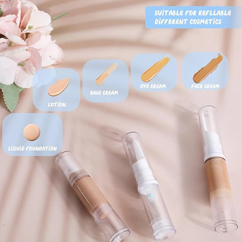 5 قطعة 5-15 مللي واضح زجاجات مضخة تفريغ المحمولة السفر جوهر عينة الحاويات الأساس العين كريم جل أنابيب فارغة أدوات ماكياج