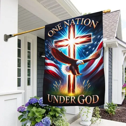 Eagle Patriot Christian Cross One Nation Under God Flag Graden Flag XXH LLP LLX uui