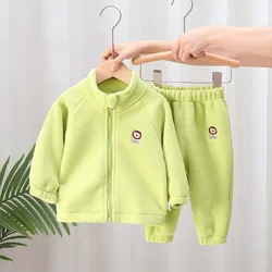 Children's Fall Winter Coat Fleece Liner Boy Polar Fleece Girls Uniforms Artifact Baby Western Style Spring and Autumn Suit