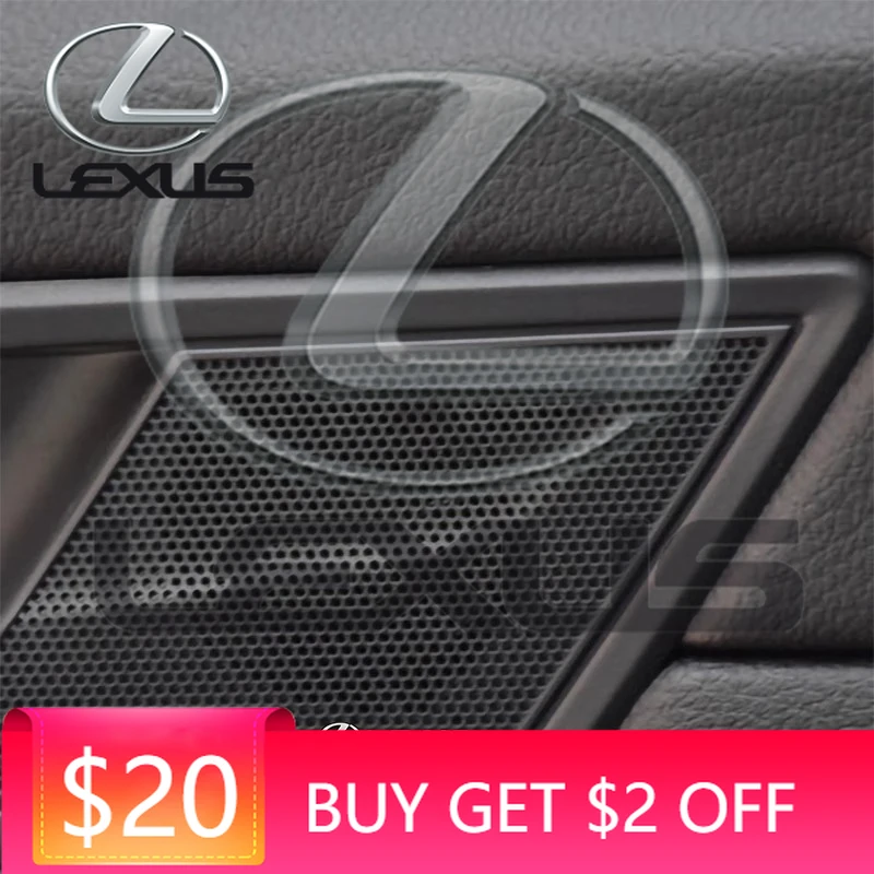 

Emblems For Lexus F SPORT ES RX NX LS UX LM LX GX LC RZ IS CT GS RC HS SC TX LBX Aluminum Car Audio Emblem Sticker Speaker Decor