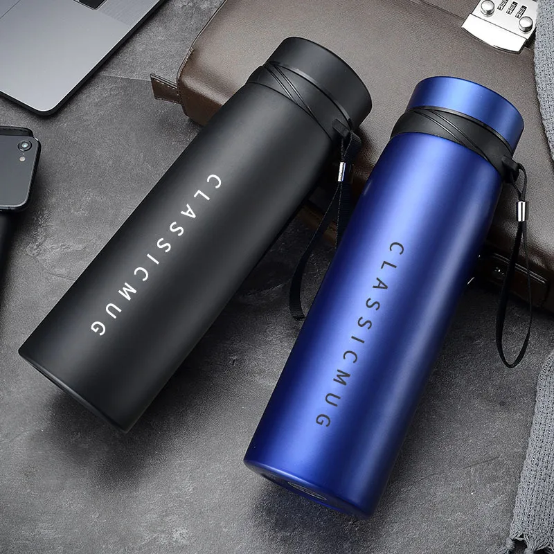 650/1100ml Thermos Mug Large Capacity Water Bottle Portable Insulated Tumbler Sports Drinking Cup Stainless Steel Vacuum Flasks