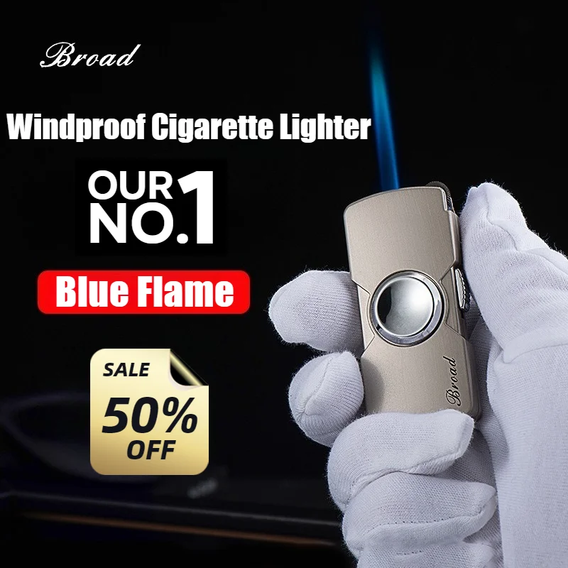 

2025 Cigar Lighter Fingertip Gyro Rotatable Igniter Grinding Wheel Windproof Open Flame Cigarette Lighters & Smoking Accessories