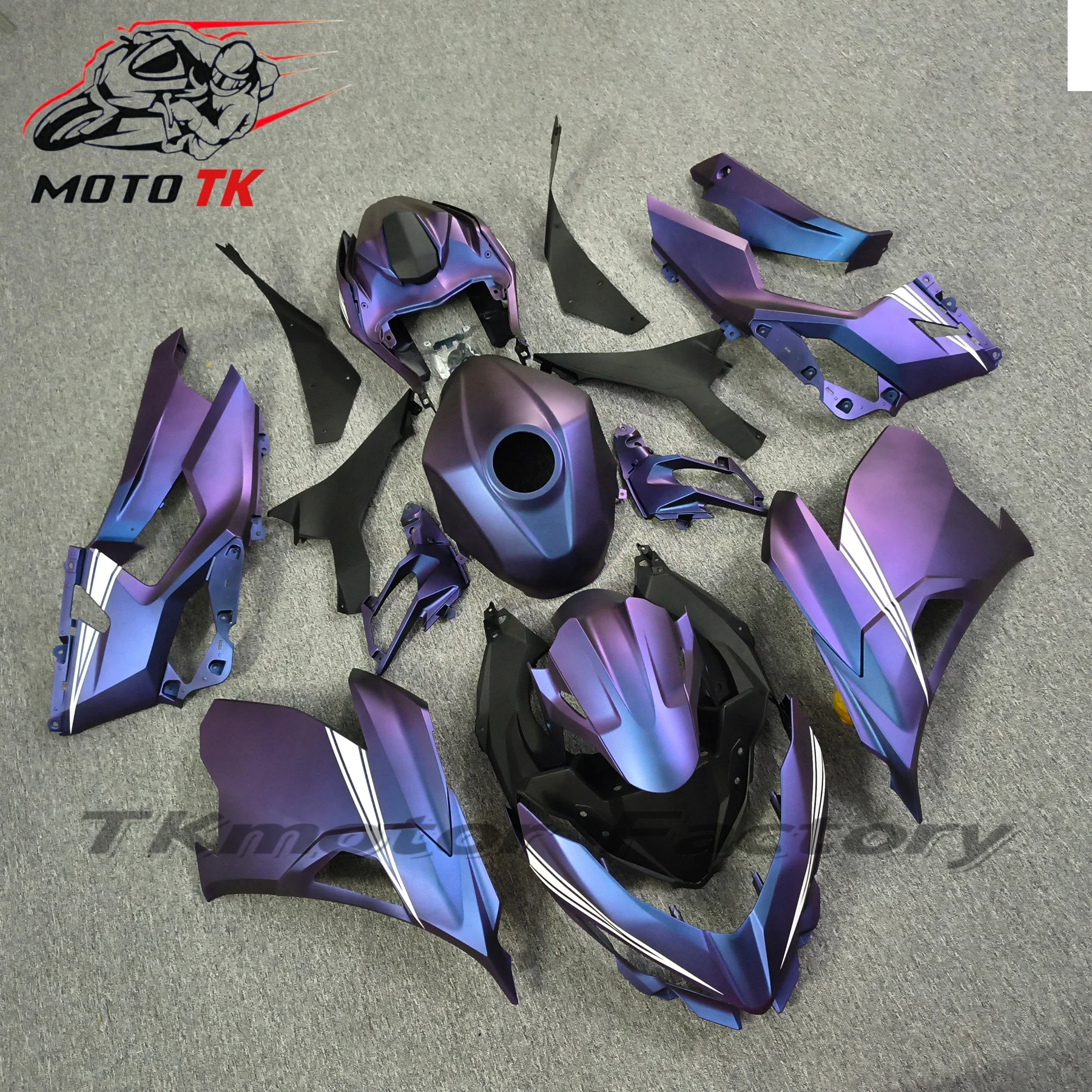 Motorcycle Fairing kit for ABS  Ninja 400 18 19 20 21 22 23 year EX400 ZX400 2018 2019 2020 2021 2022 2023 Fairing Bright black