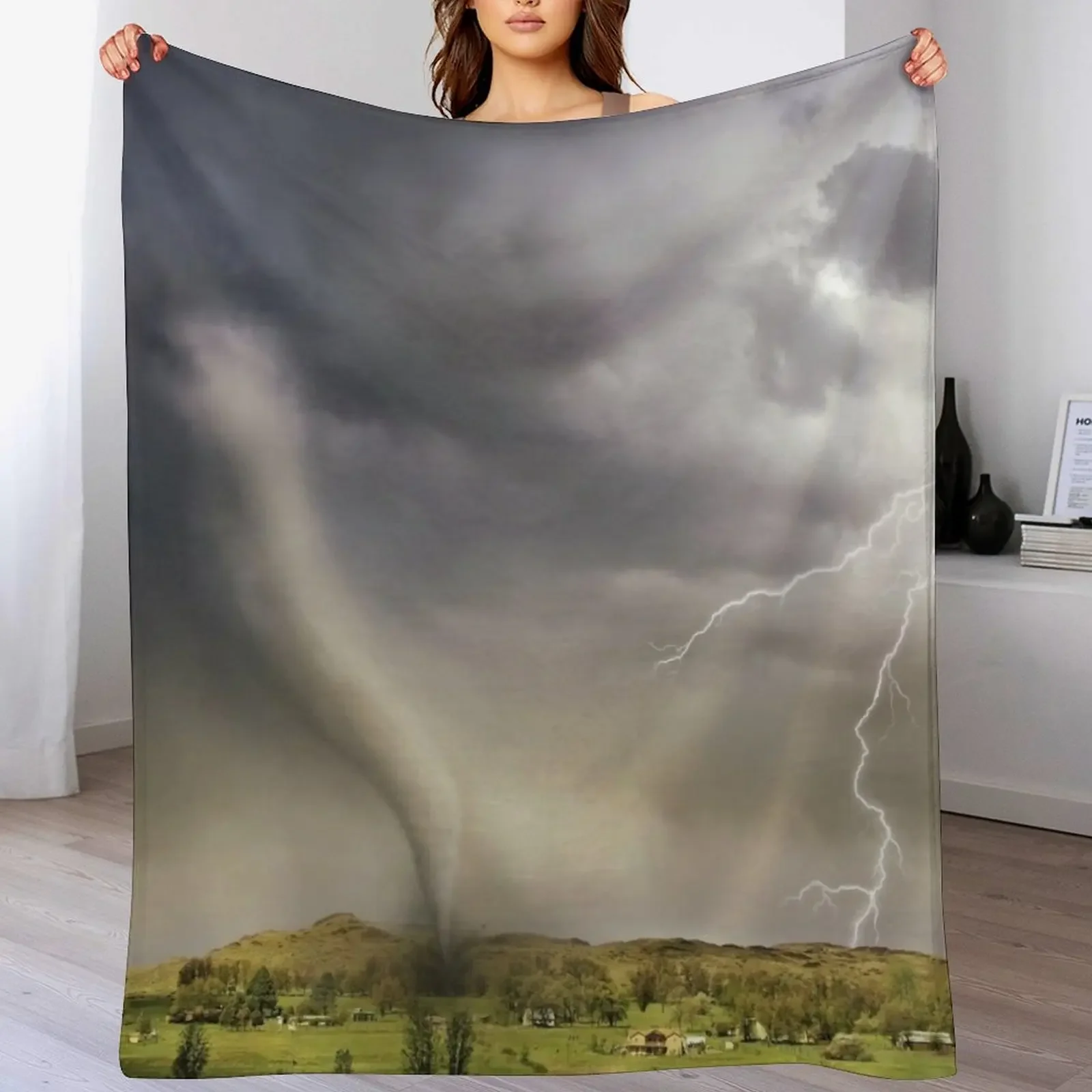 

Tornado storm Throw Blanket Stylish Warm Blanket for Living Room Bedroom
