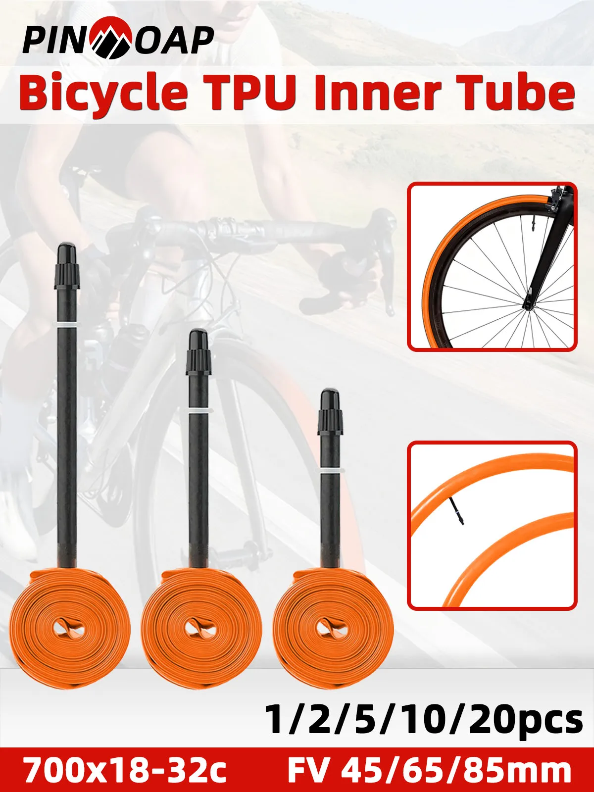 AliExpress pinmoap PINMOAP Road Bicycle Inner Tube 700x18-32c Ultra Light TPU Inner Tube Explosion-Proof And Wear-Resistant Riding Accessories