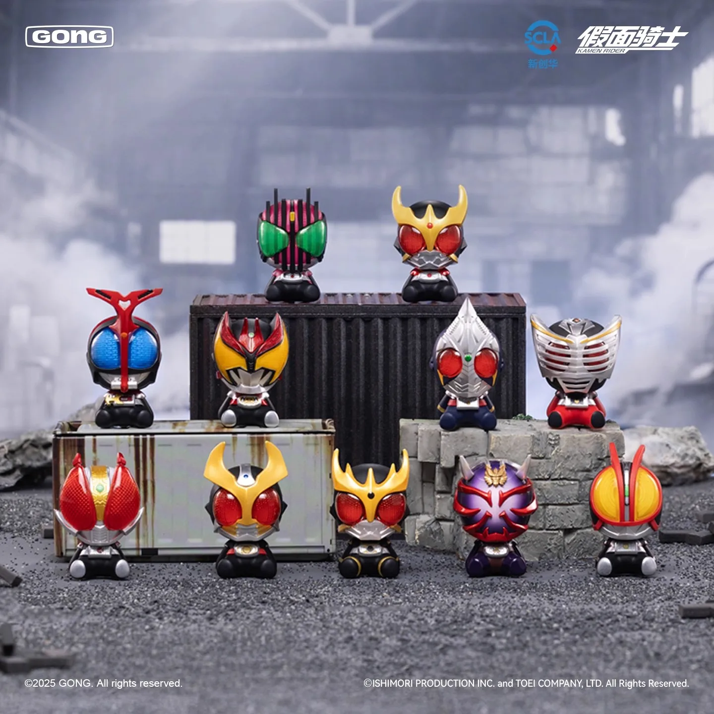 

GONG POPMART Kamen Rider Ultra Mini Chess Ручная глухая коробка Наклейка на холодильник Орнамент