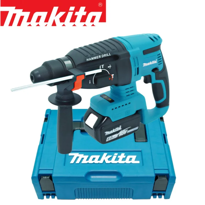 Marteau perforateur sans fil Makita DHR242, moteur sans balais 18V, 3 modes, 4700 IPM pour des travaux de traitement du béton sur de longues heures