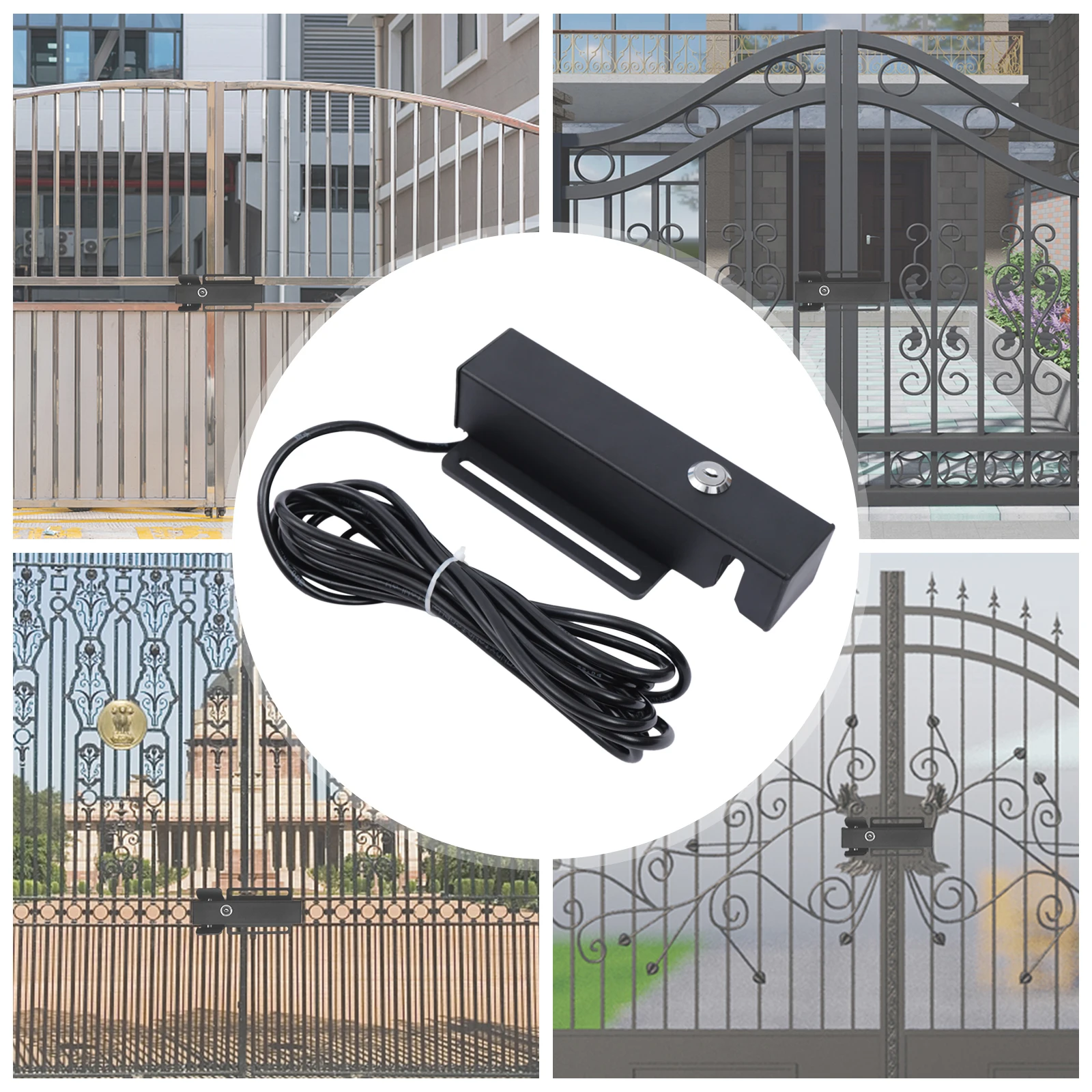 Automatic Electric Gate Lock Three Rolling Teeth 12-24V Swing Gate Opener Intelligent Single Double Gate Operator System Device