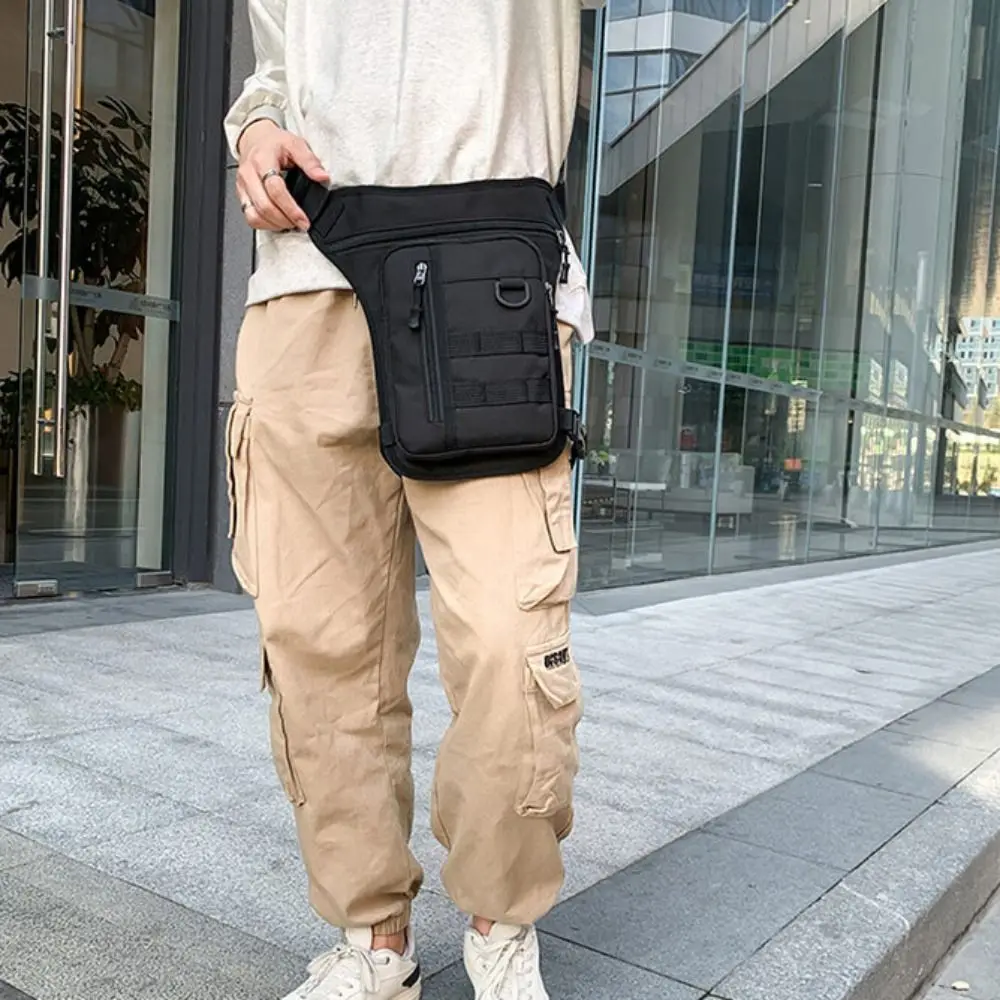 

Portable Adjustable Strap Men Waist Bag Multi-layered Thickened Fanny Pack Casual Wear-resistant Men Hip Bum Pack Riding