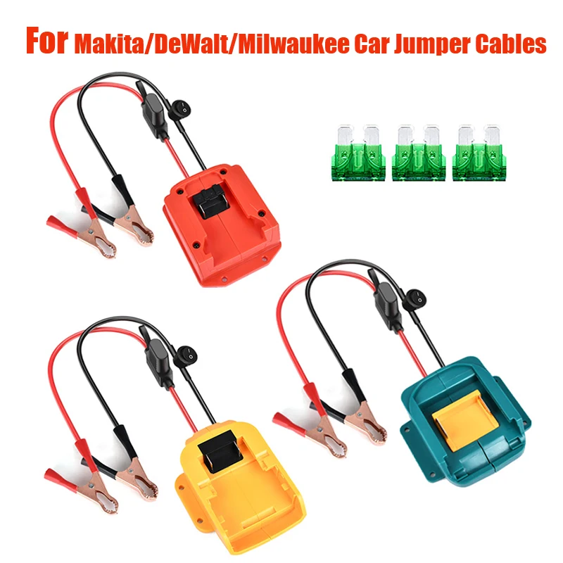 cabos de jumper para makita dewalt milwaukee 18v 20v baterias li ion adaptador de iniciacao auto booster cabo 01