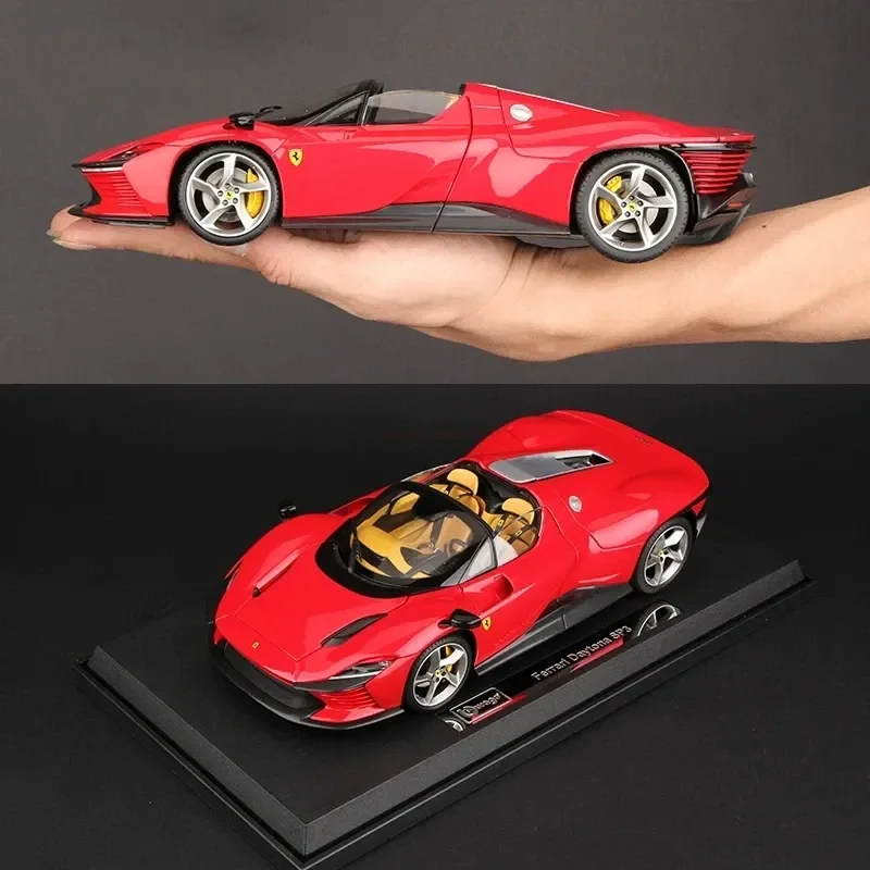 Bburago 1:18 Ferrari Daytona Sp3 versione raffinata auto Diecast Model Edition lega veicolo di lusso giocattoli collezione ornamenti regalo