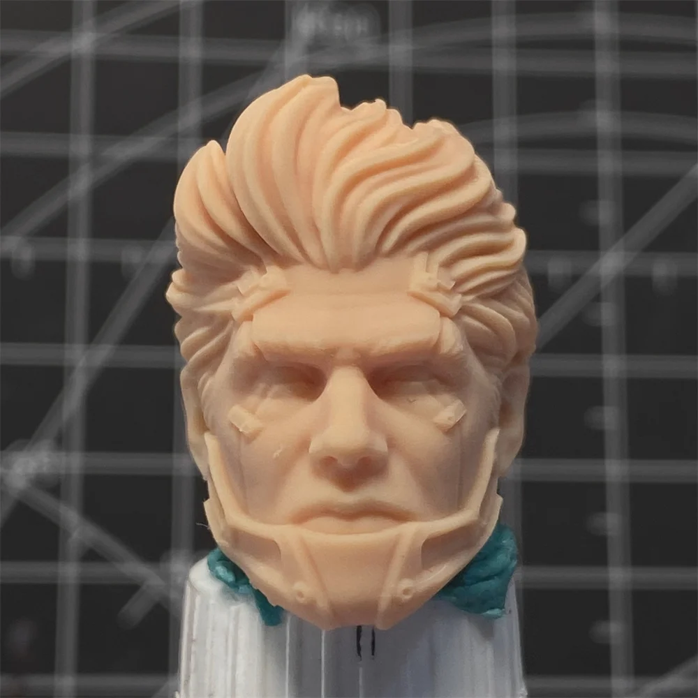 

【30days made】Unpainted Model 1/12 Scale Cyberpunk Future Technology Male Warrior Simulation White Head Carving For Ml Kaiyodo