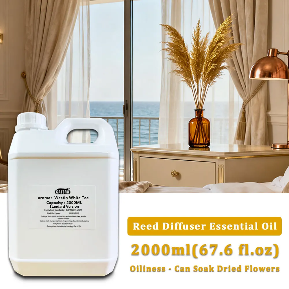 GAFERA 2000ml (67.6 fl.oz) Westin White Tea Hotel Scents Essential Oils - Suitable For Reed Diffuser & Fireless Aroma Diffuser