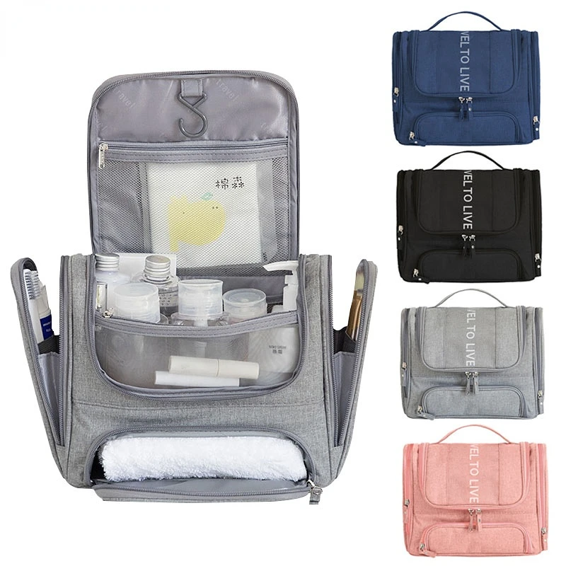 

Waterproof Men Hanging Cosmetic Bag Travel Organizer Makeup Bag for Women Necessaries Make Up Case Wet and Dry Wash Toiletry Bag