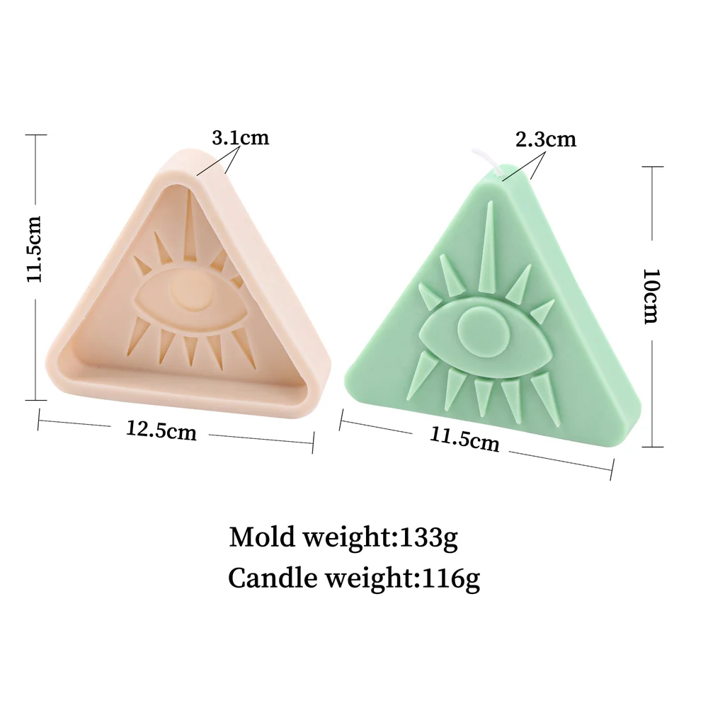 3D Evil Eye Candle Silicone Mold Psychic Geometric Art Handmade Soap Mold Scented Resin Home Decor Gift