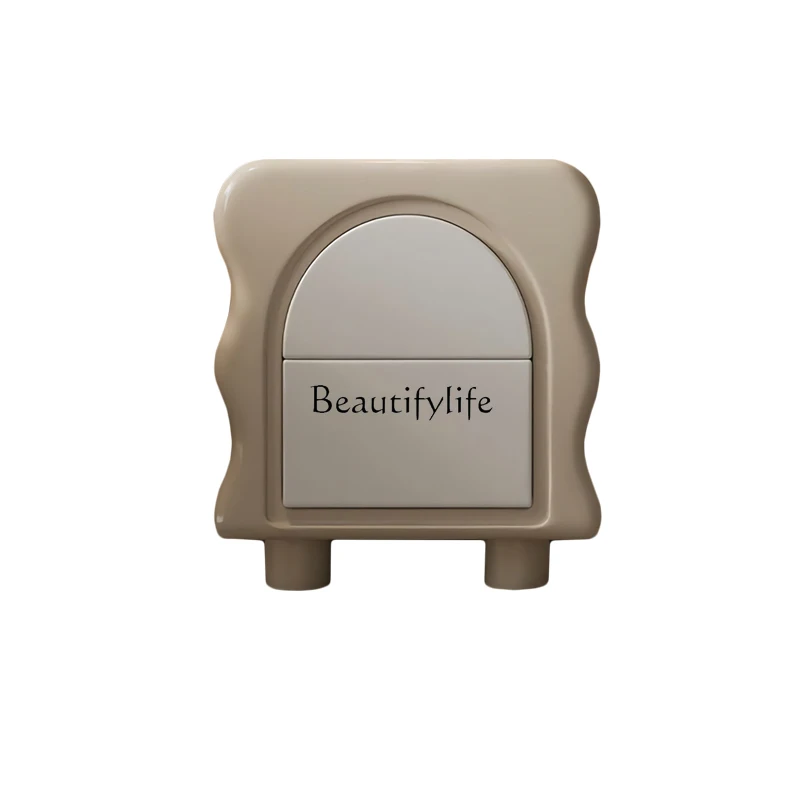 

American light luxury solid wood bedside table personalized art creative bedroom mini Nordic locker