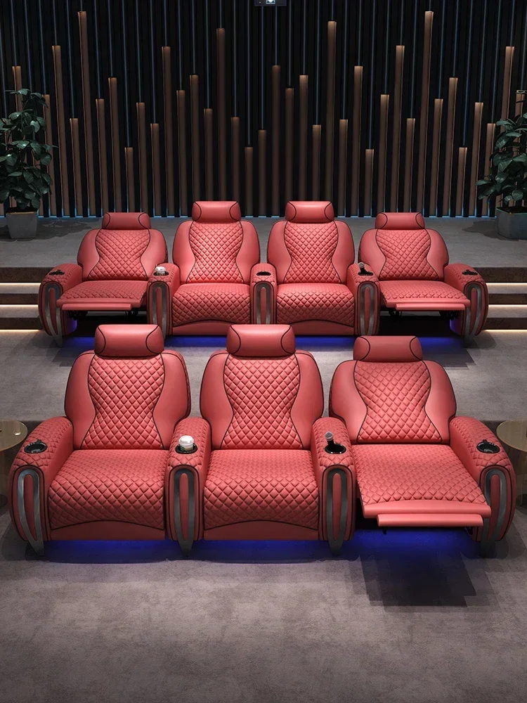 Home theater sofa Private villa luxury space electric pod Video room Video room multi-functional leather seats