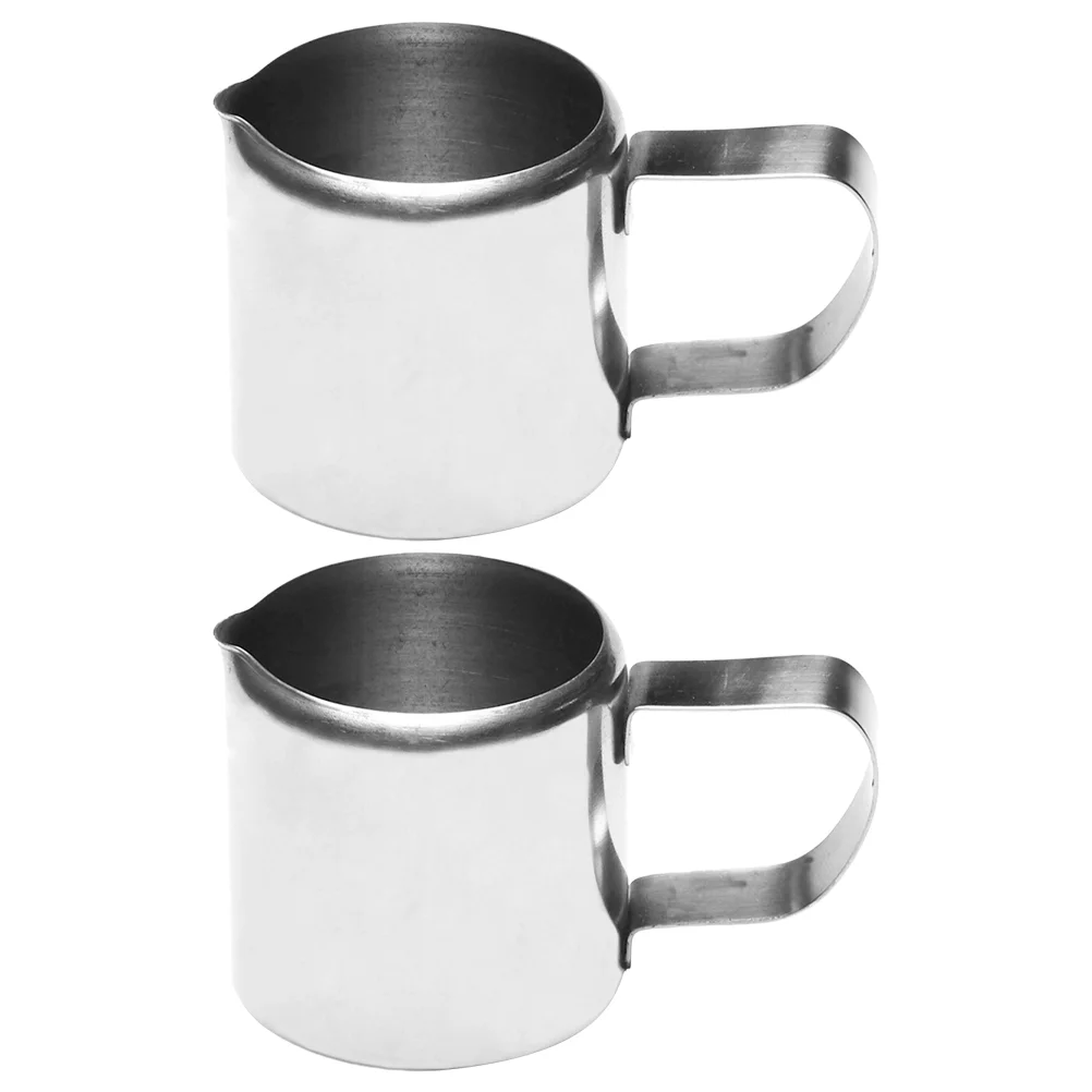 

2 Pcs Machine Mini Milk Jug Espresso Coffee Making Tool Sauce Dispenser Miss Cups Measuring