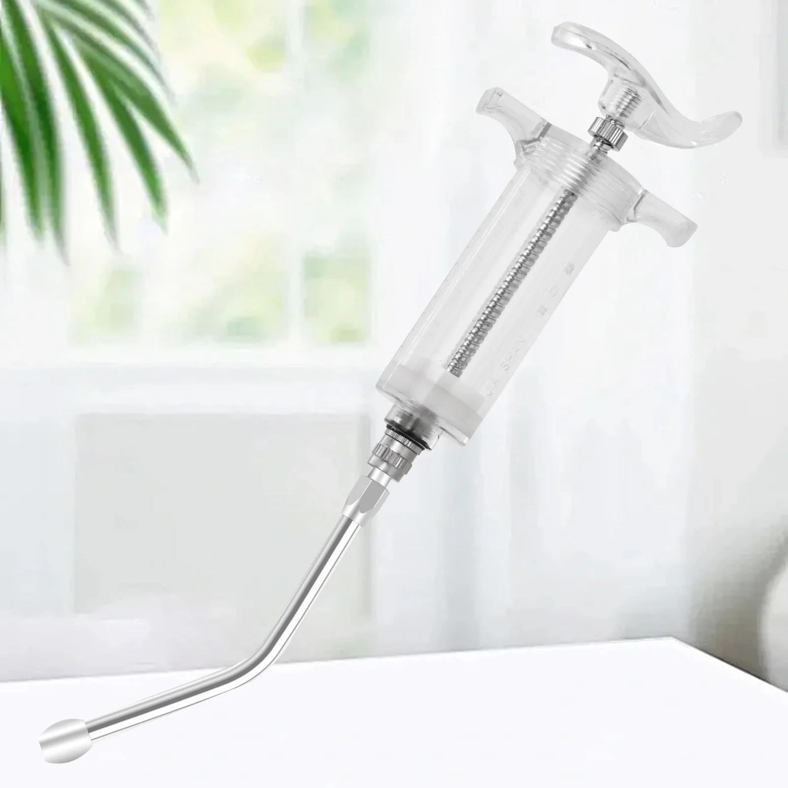 50ml PVC Steel Syringe with Feeding Tube Needle Mice/Parrots/Birds/Poultry/ Elbow Gavage Needles Small Animal Pet Feeding Tools