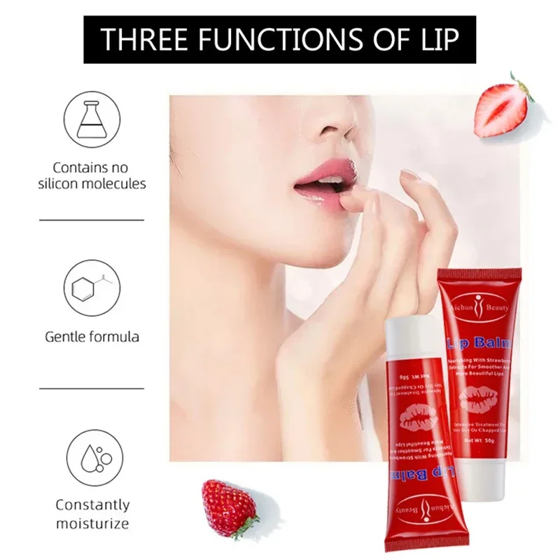 Long-lasting moisturizing, nourishing, moisturizing lips, Soft, anti-cracking and Repairing Lips, Fruit Essence Lip care product