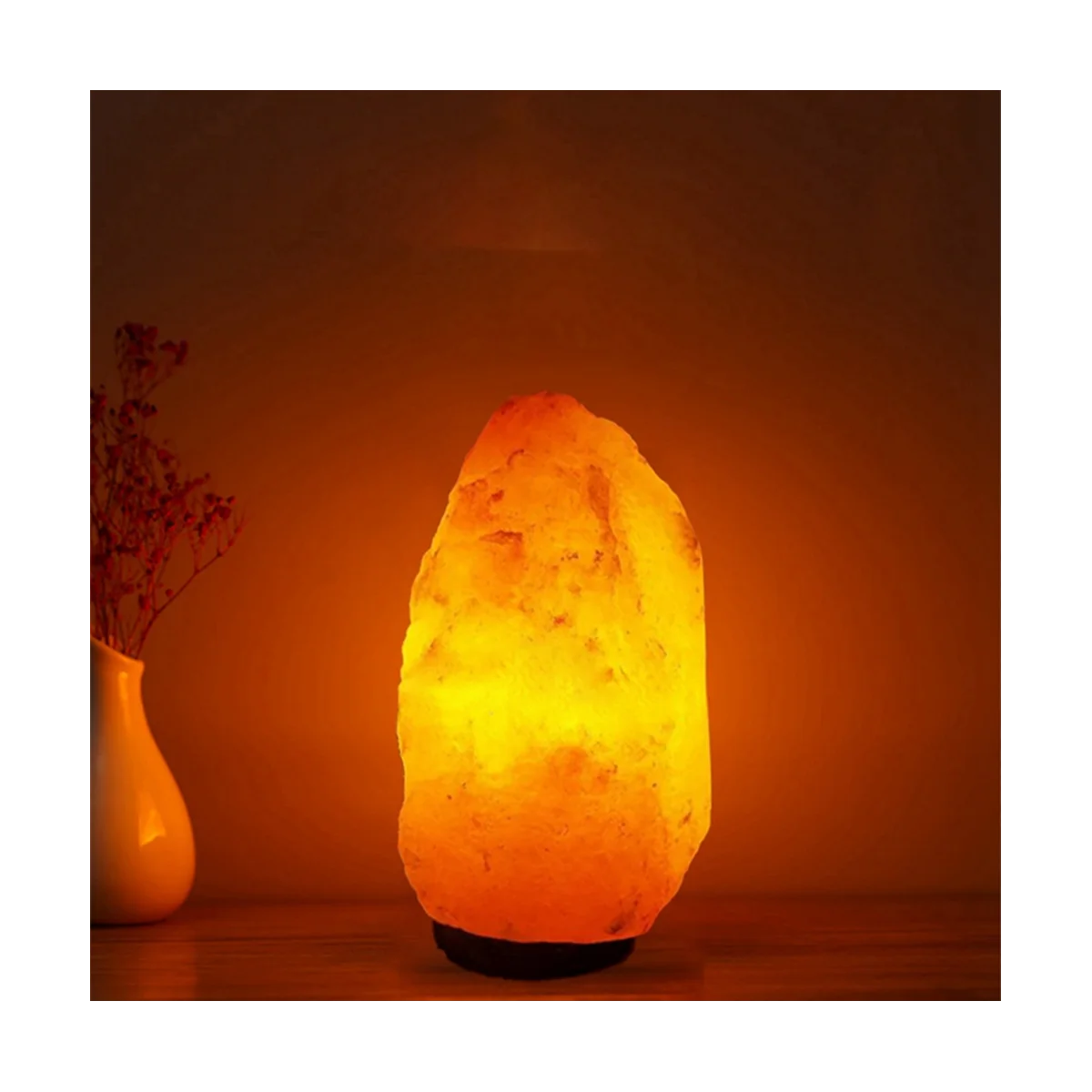 Himalayas Crystal Salt Lamp USB LED Atmosphere Light Air Purifier Night Light Bedroom Living Room Decorative Light UK