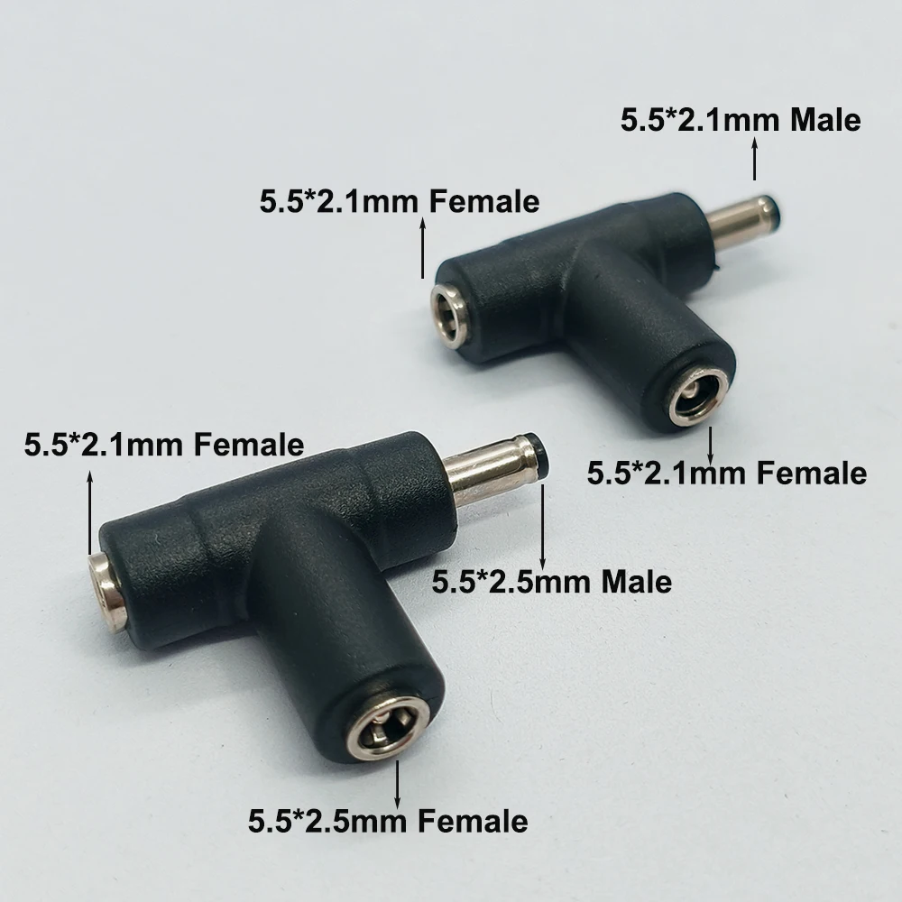 1 Stück 5,5 * 2,1 mm Buchse auf 5,5 * 2,1 mm Stecker, 5,5 * 2,5 mm Buchse auf 5,5 * 2,5 mm Stecker DC-Stromanschlussadapter für Laptop – Detail 1
