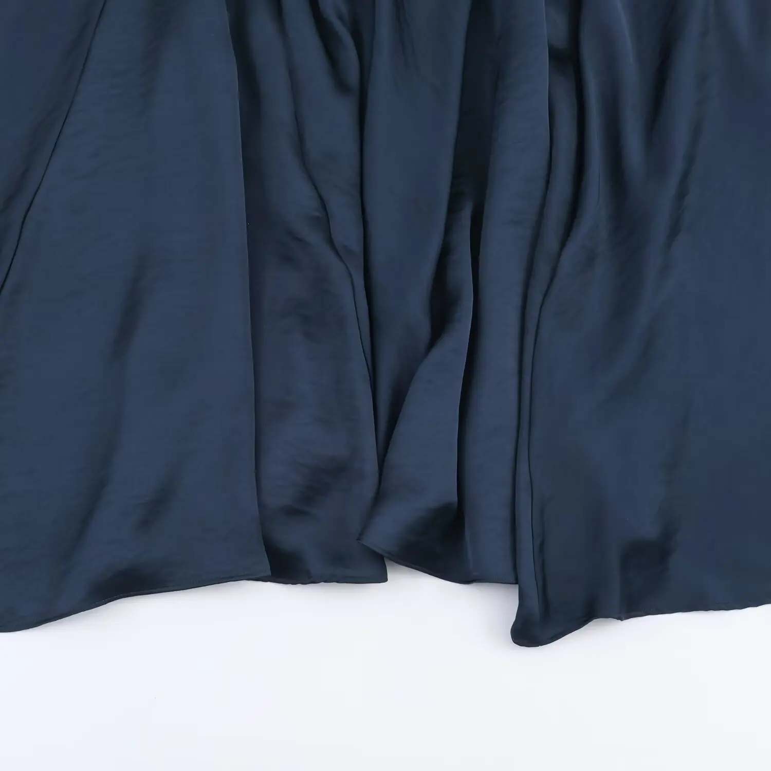 Ele Long Silk Satin Feel Dr Autumn New Sle Women's Faion Design Casual Slim Fit Polyester Fiber No Sve Dr