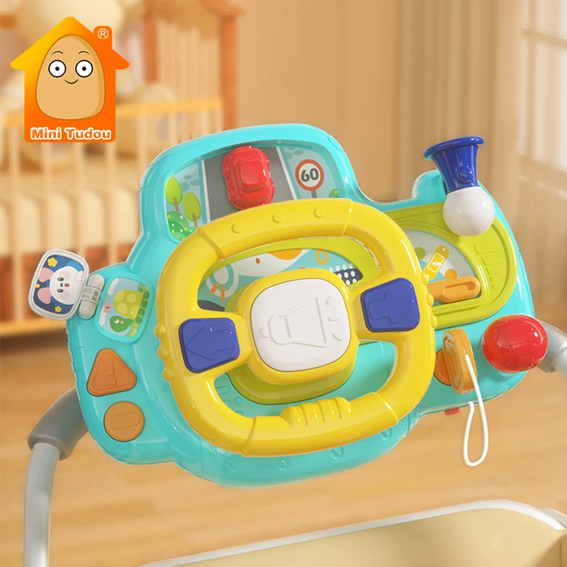 

Baby Stroller Toy Simulational Steering Wheel Eletric Music Light Sound Car Copilot Desk Game Early Educational Toys For Childre