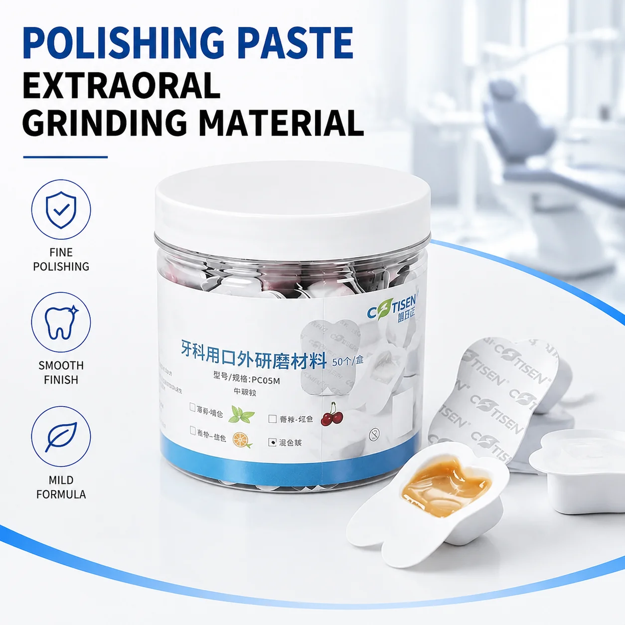 Teeth Whitening And Stain Removal - 50 pz Pasta Prophy Dentale a