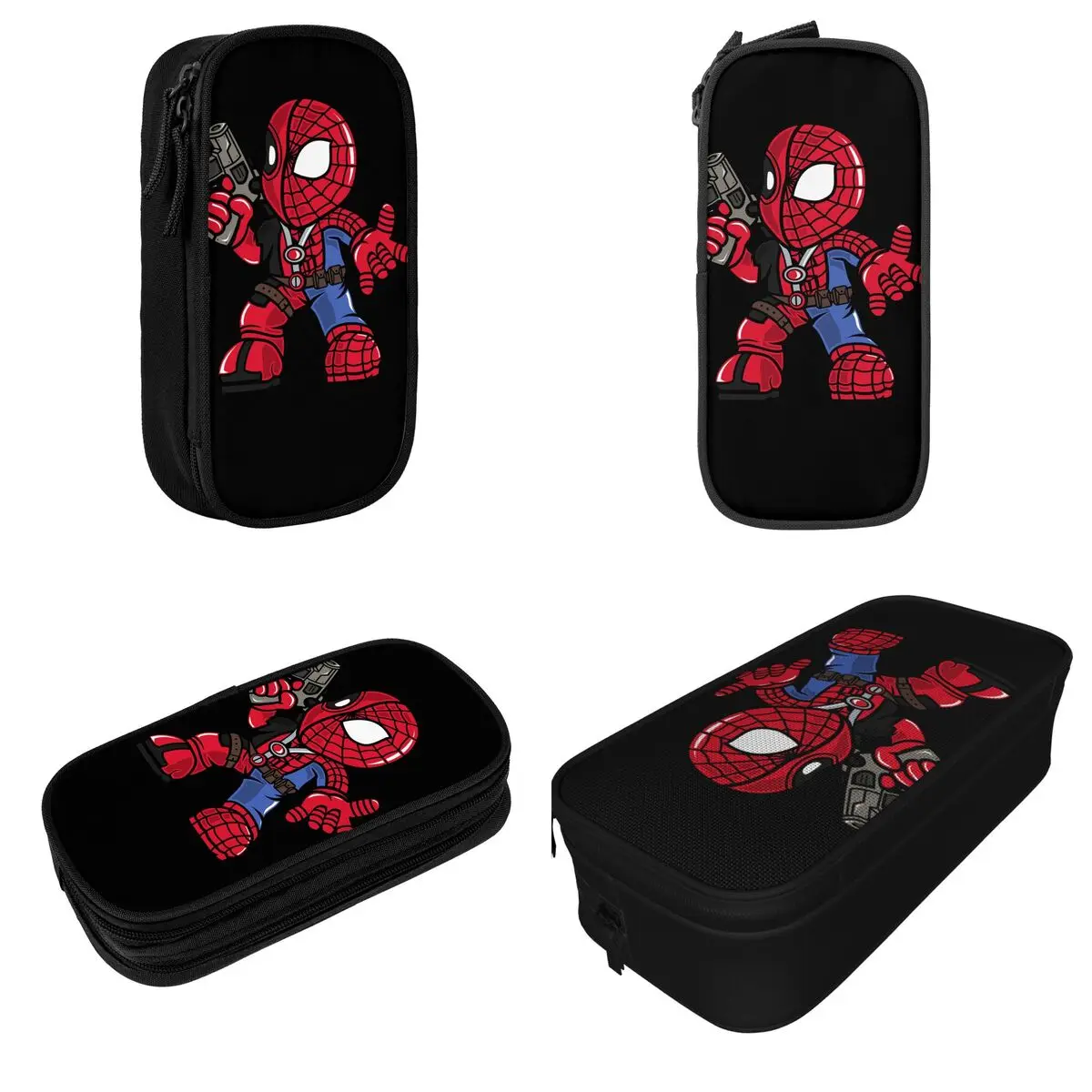 Spiderman Deadpool Mash Up Pencil Case Cute Pen Holder Bag for Student Big Capacity Students School Zipper Pencilcases