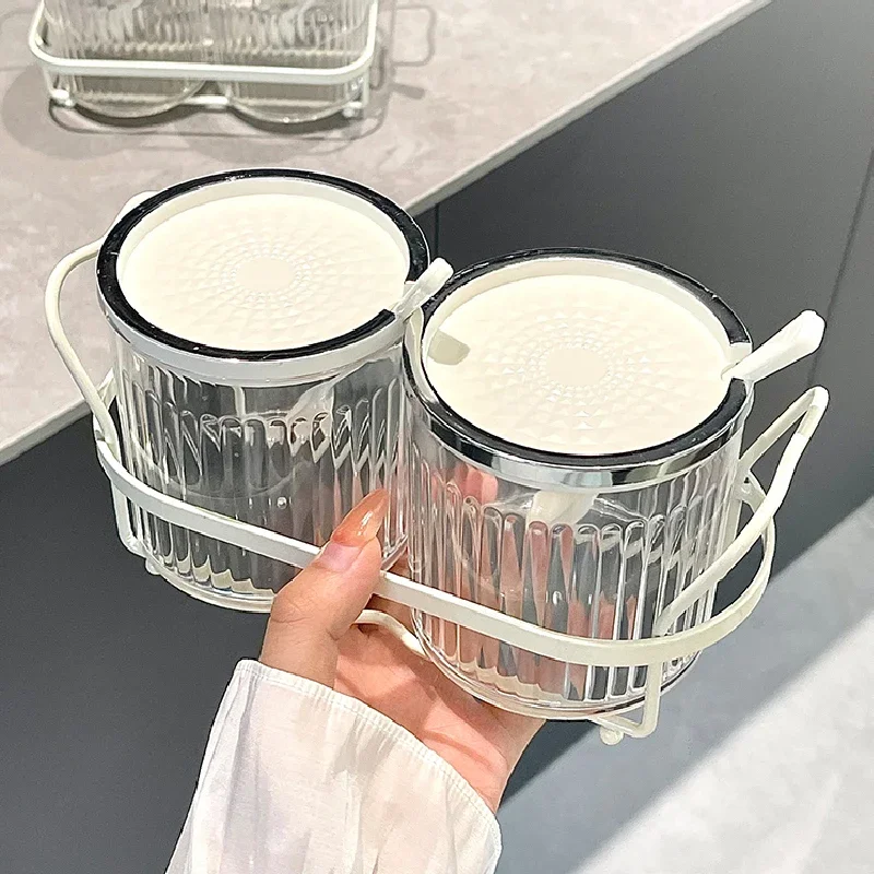 Cream Wind Seasoning Jar Set Kitchen Household Seasoning Box Combination Set Light Luxury High Value Seasoning Storage Box