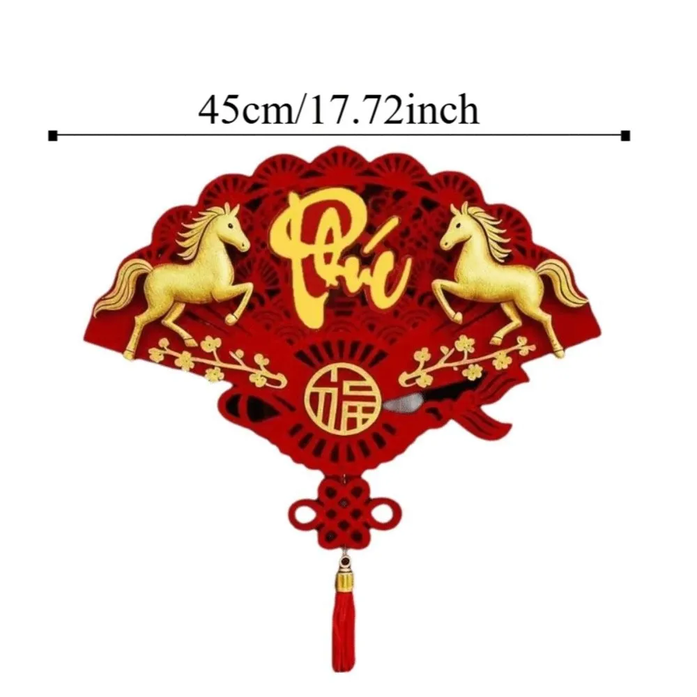 النمط الصيني الفيتنامية السنة الجديدة قلادة التقليدية الأحمر فيتنام محظوظ زخرفة نعمة مع المعلقات شخصية فو شرابة