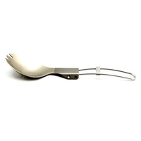 TOAKS Titanium Tableware Folding Spork SLV-16, Outdoor Picnic and Household Dual-Use Spoon 152mm 17g