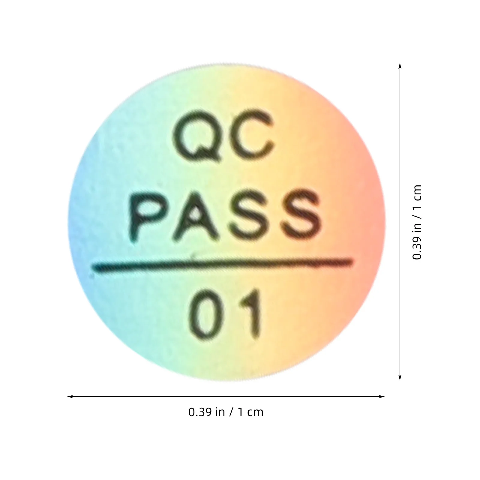 Qc Stickers Inspection Qualified Labels Tamper Proof Hologram Seal For Quality Control Approval File Folder