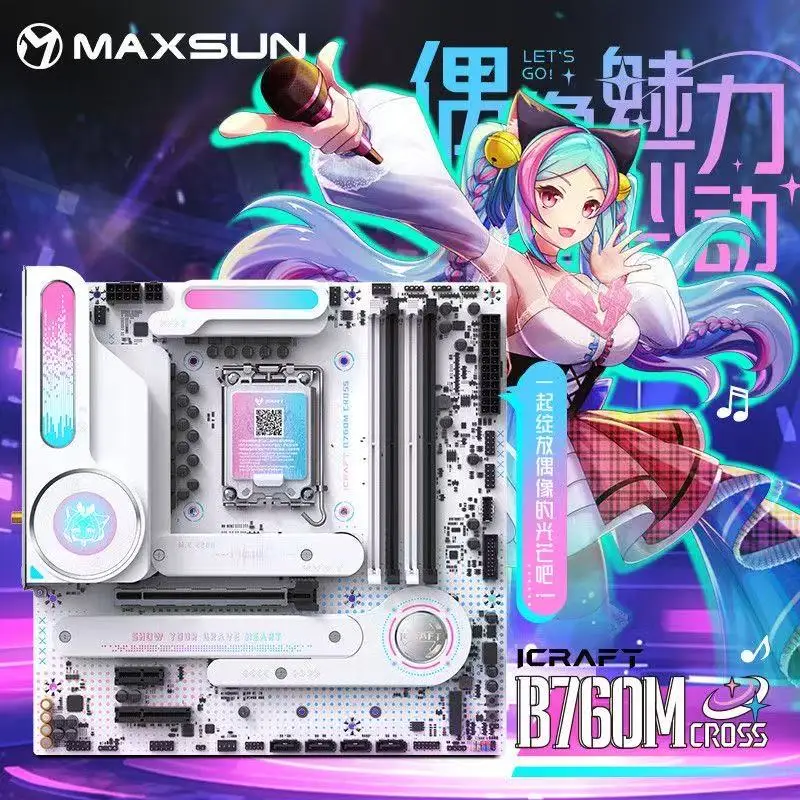 

Mingxuan B760M Cross Gaming Heart Материнская плата для компьютерных игр Процессор 12600 KF/13400 F/14600 KF