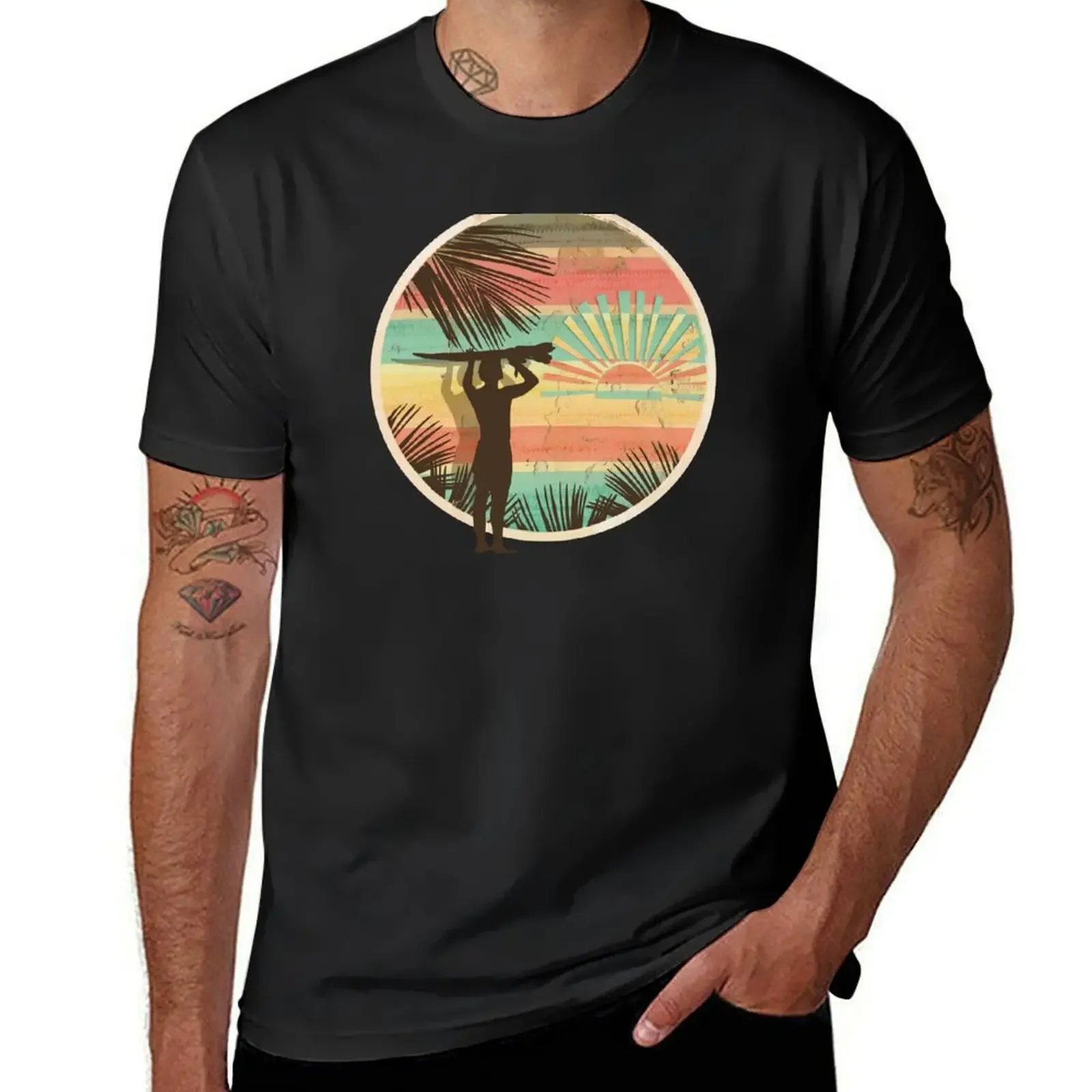 Dawn Surfer T-Shirt vintage quick-drying graphic shirts mens graphic t-shirts funny