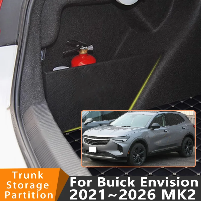 

Auto Accessories For Buick Envision 2021~2026 2025 2024 MK2 Car Organizer Trunk Side Partition Trunk Interior Storage Box Parts